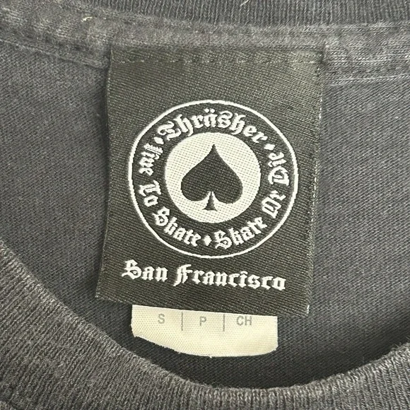 Thrasher Magazine Flame Logo Graphic T-Shirt Men Small Black Short Sleeve Cotton - Picture 2 of 8